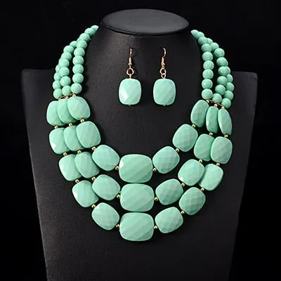 African Beads Choker Necklace Set Anna Kay Co