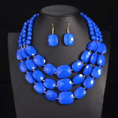 African Beads Choker Necklace Set Anna Kay Co