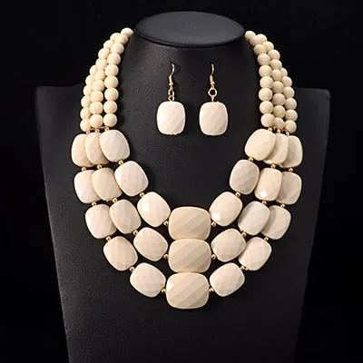African Beads Choker Necklace Set Anna Kay Co