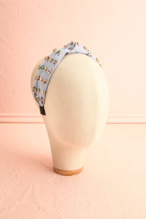 Alvy Blue | Headband w/ Multicolor Crystals