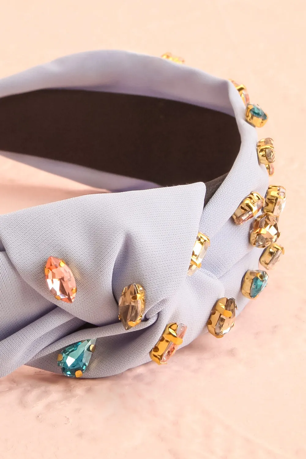 Alvy Blue | Headband w/ Multicolor Crystals