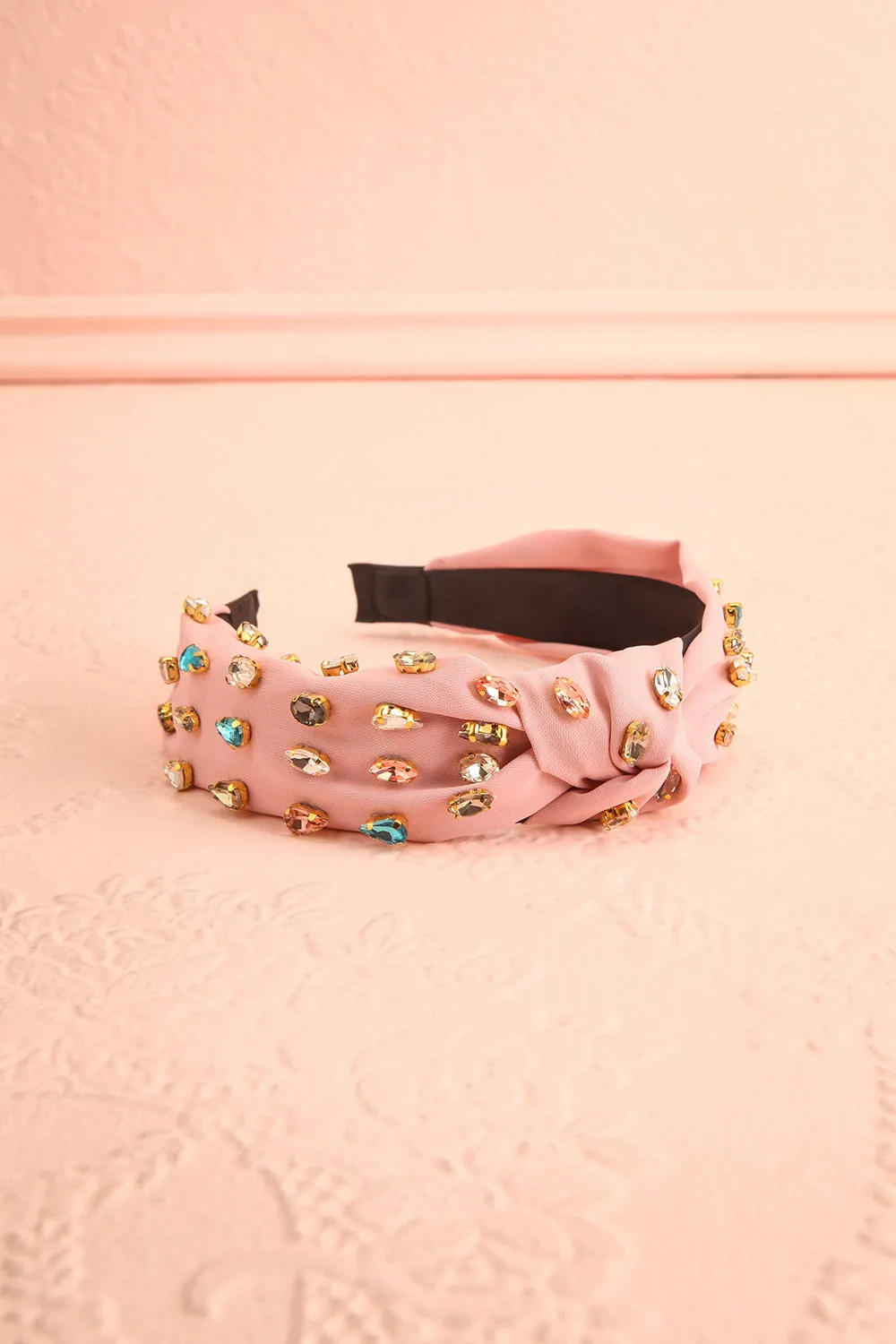 Alvy Pink | Headband w/ Multicolor Crystals