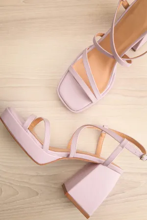 Aniston Lilac | Platform Heeled Sandals