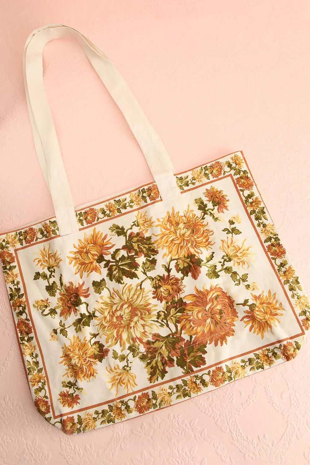 Annette | Vintage Floral Pattern Tote Bag