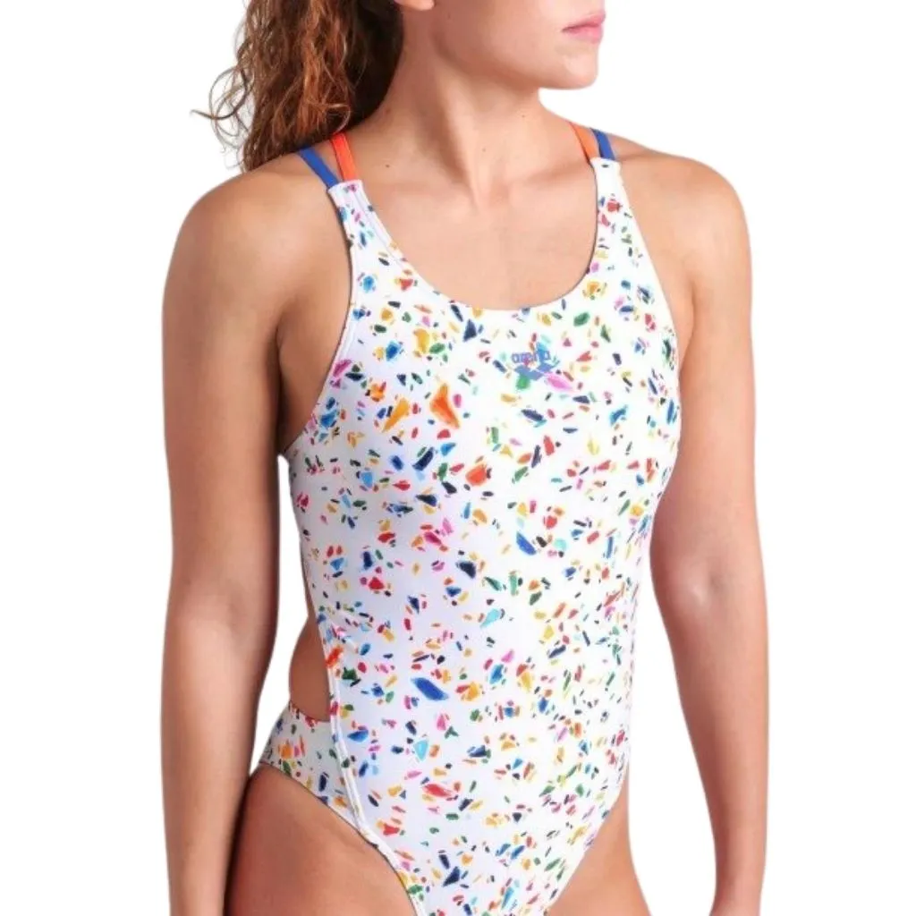 Arena Confetti Swim Tech White Multi