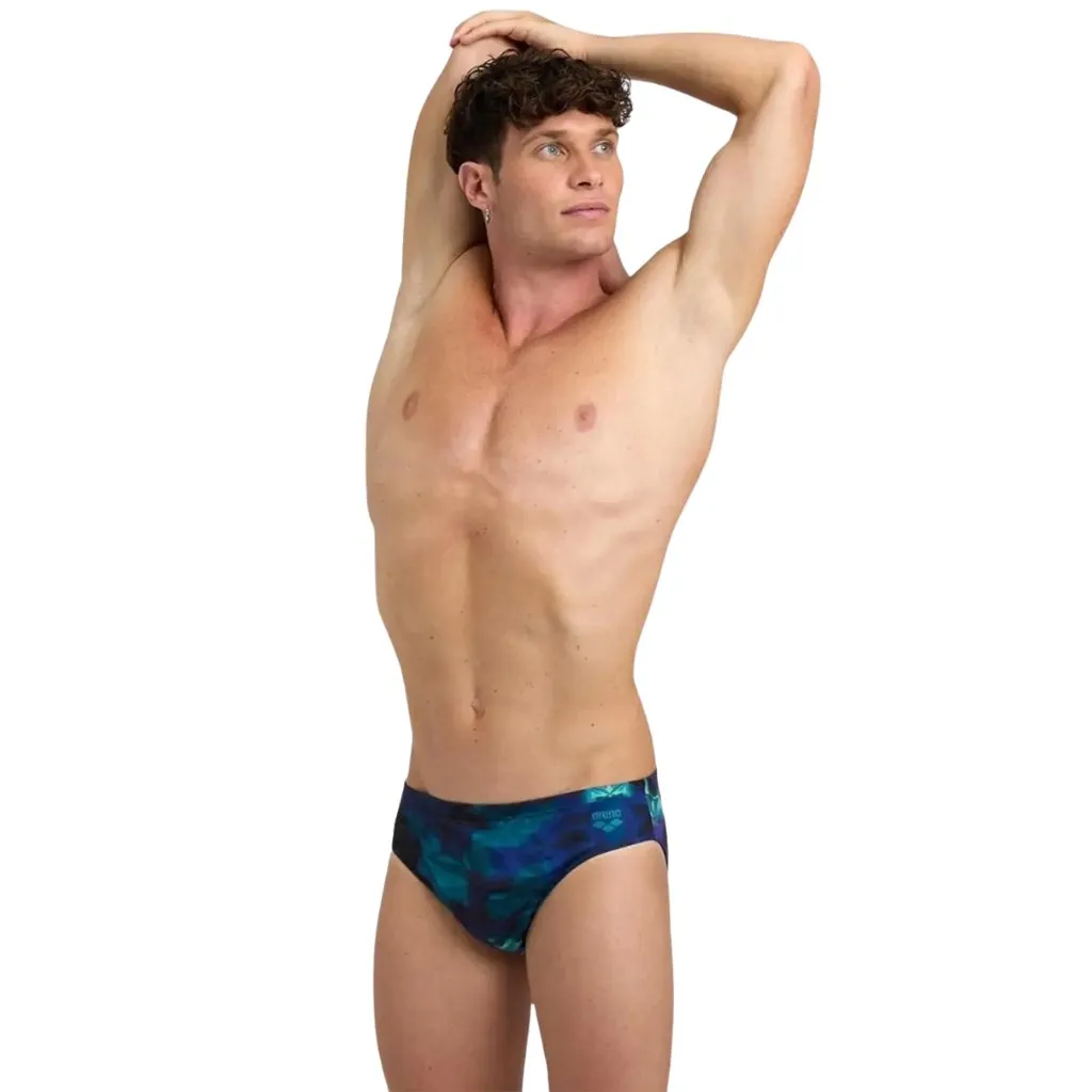 Arena Hero Camo Brief Green Lake Multi