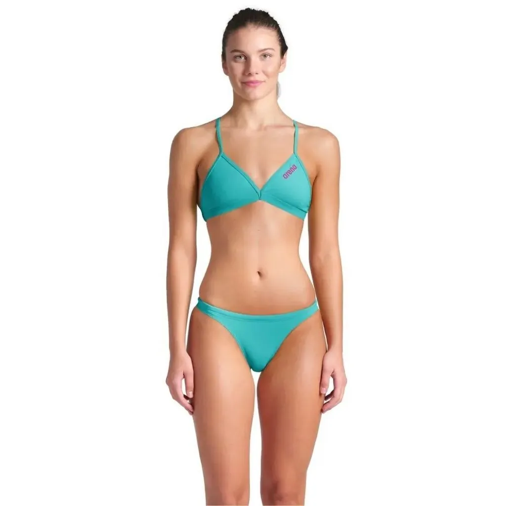 Arena Swim Top Tie Back Water Shocking Pink