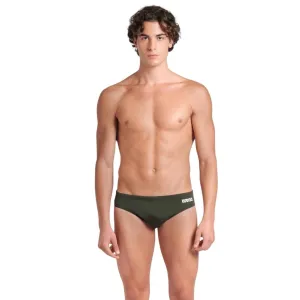 Arena Team Solid Brief Dark Sage White