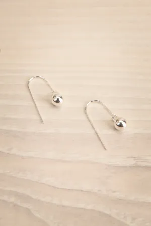 Aria Silver | Earrings w/ Sphere Pendant