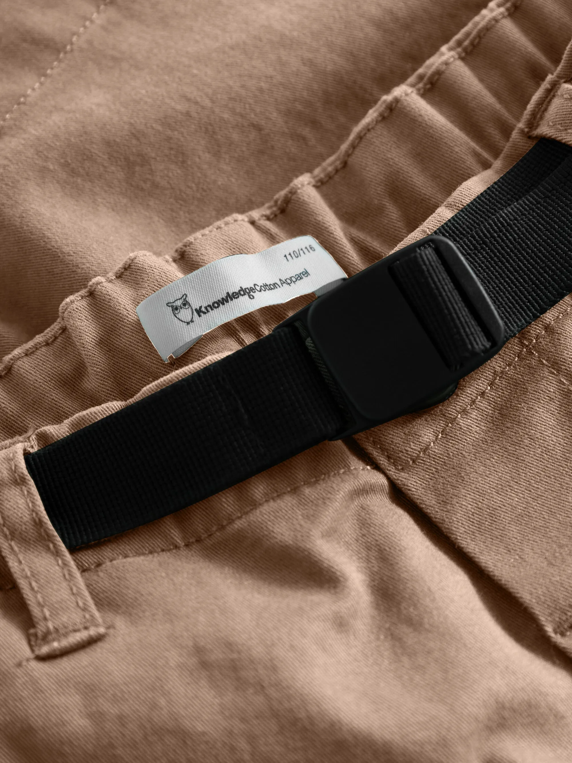 Baggy twill shorts belt details - Tuffet Knowledge Cotton