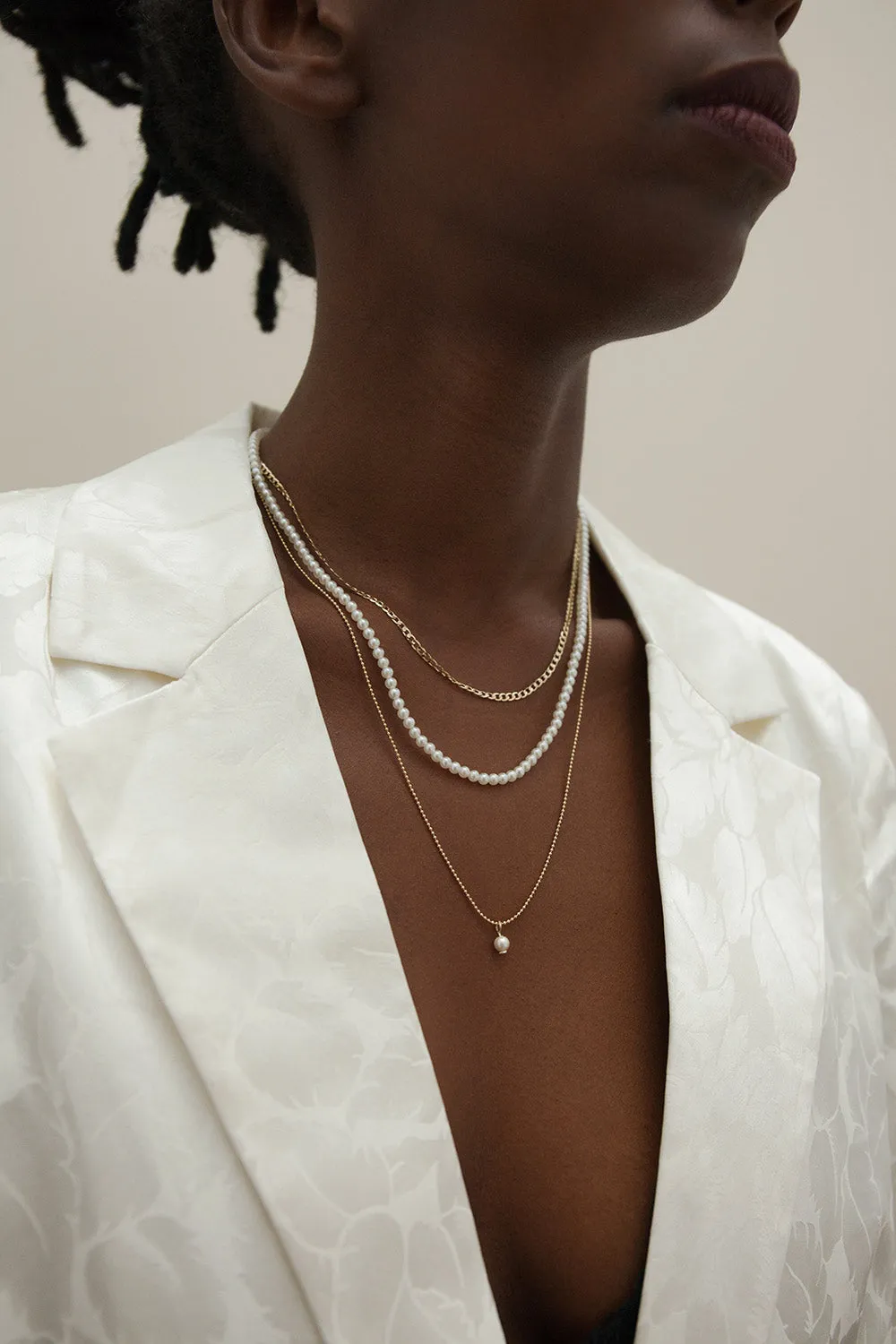 Bao Gold | 3-in-1 Layered Chain Necklace w/ Pearls