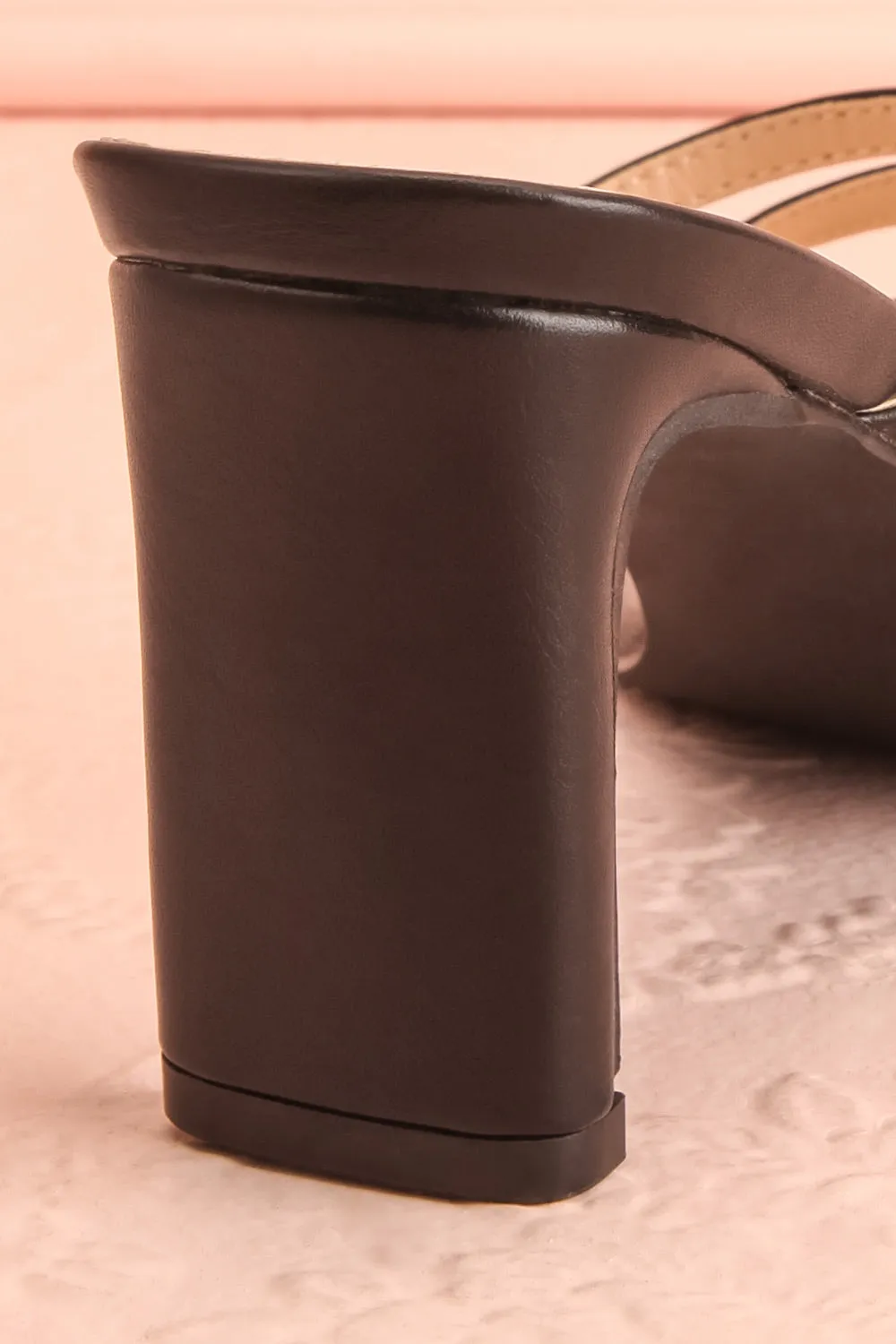 Baobab Black | Strappy Mid Heel Sandals