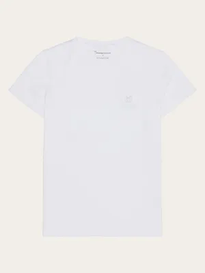 Basic badge tee - Regenerative Organic Certified - GOTS/Vegan - Bright White Knowledge Cotton