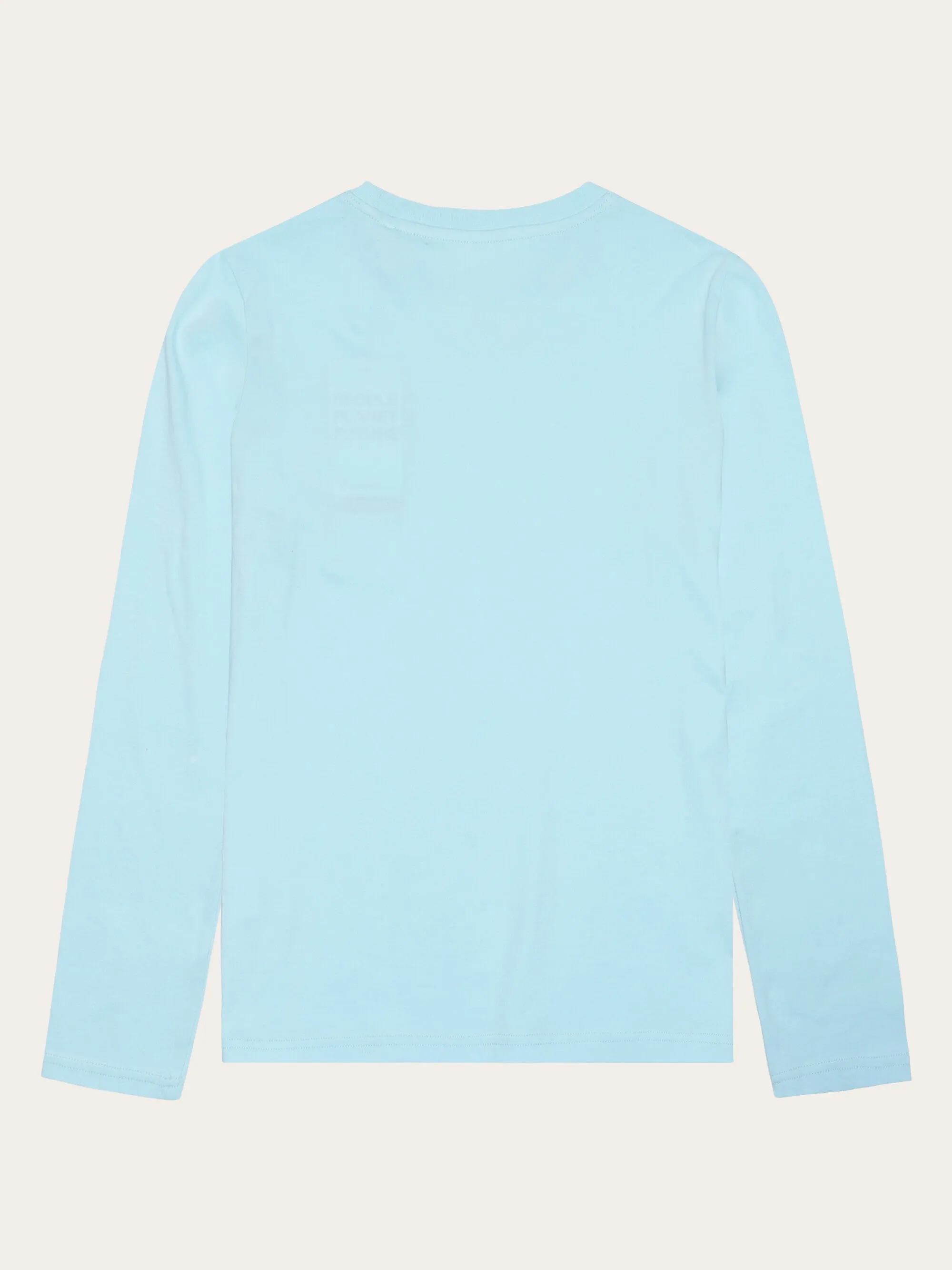 Basic pima cotton long sleeve t-shirt - GOTS/Vegan - Aqua-Esque Knowledge Cotton