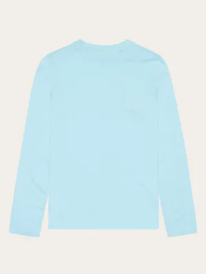 Basic pima cotton long sleeve t-shirt - GOTS/Vegan - Aqua-Esque Knowledge Cotton