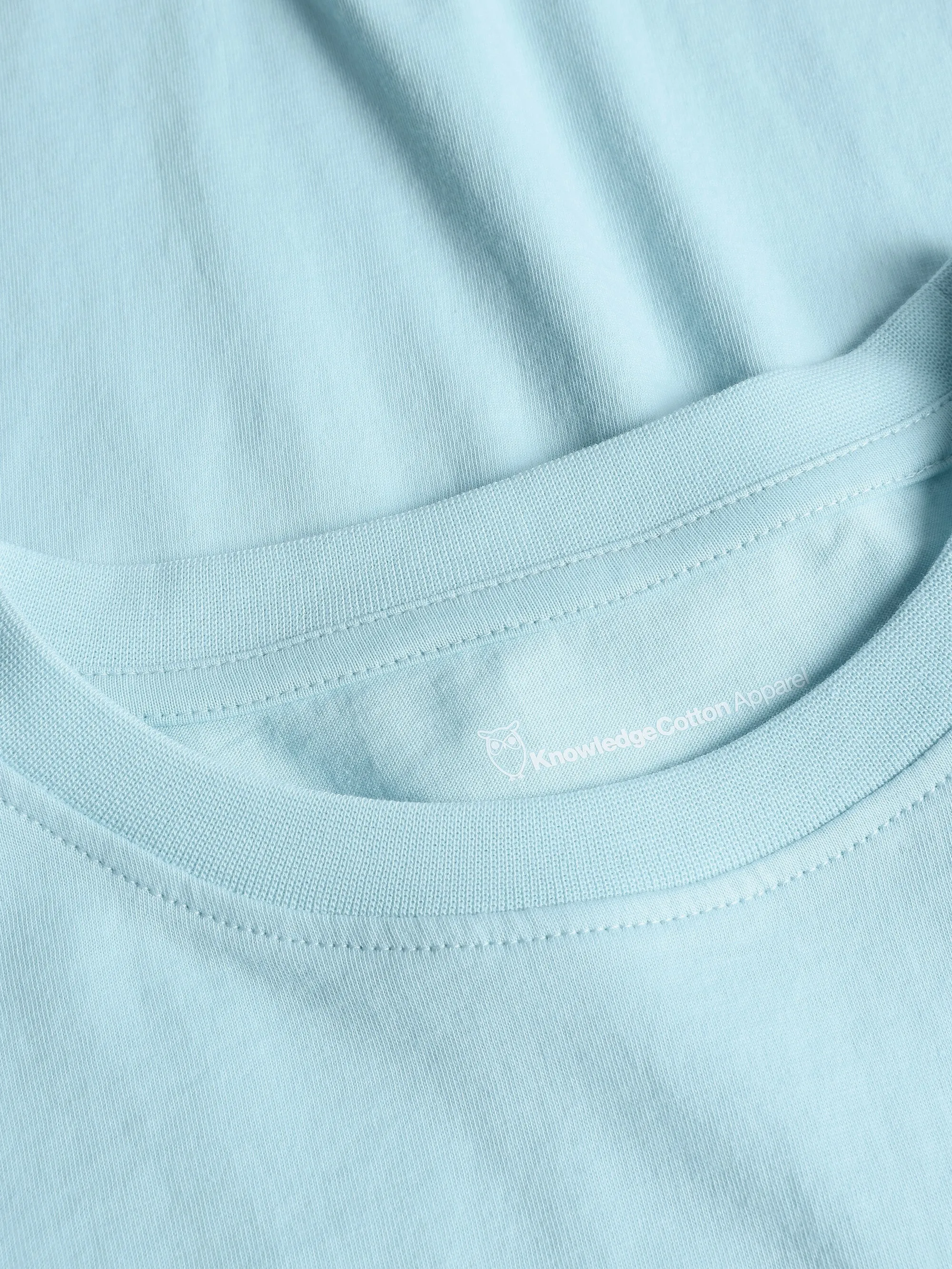 Basic pima cotton long sleeve t-shirt - GOTS/Vegan - Aqua-Esque Knowledge Cotton