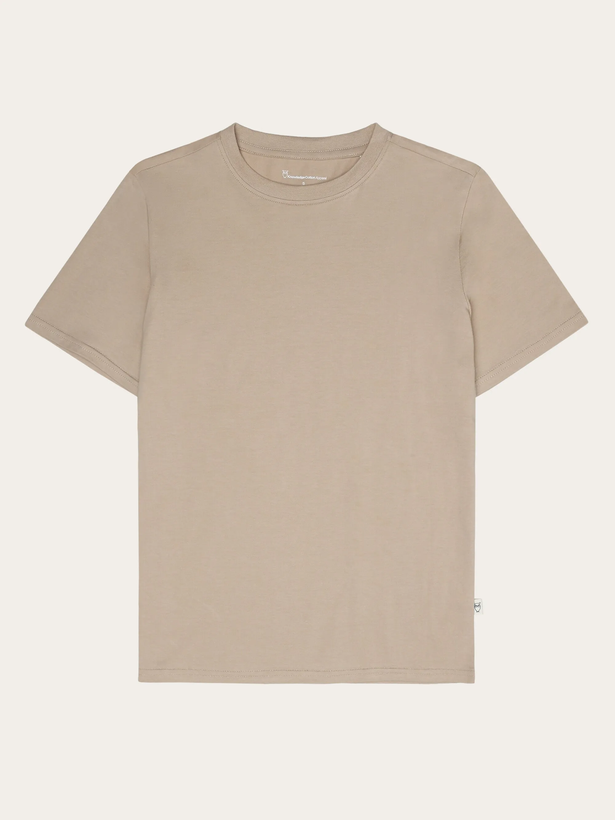 Basic pima cotton t-shirt - GOTS/Vegan - Light feather gray Knowledge Cotton
