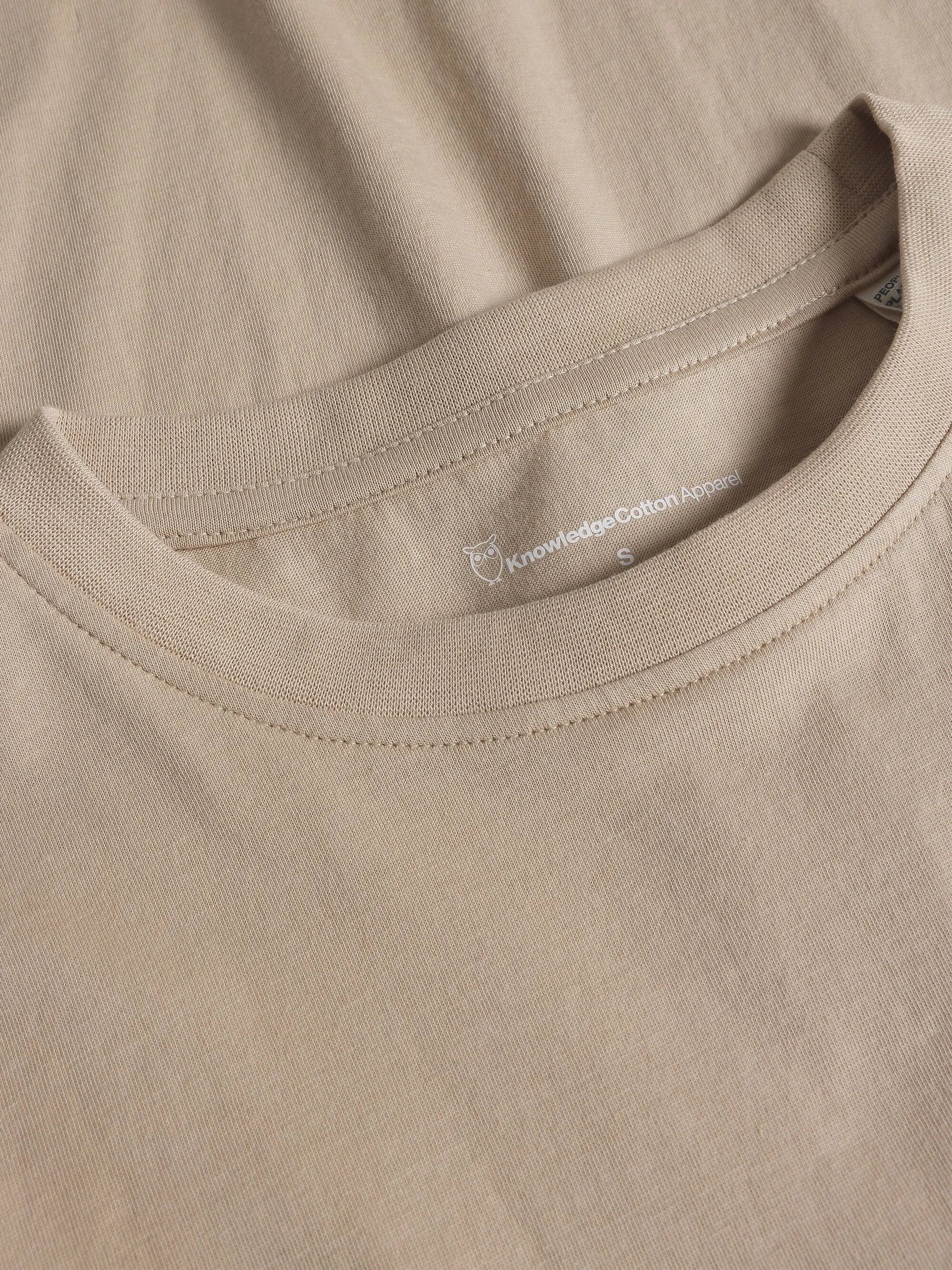 Basic pima cotton t-shirt - GOTS/Vegan - Light feather gray Knowledge Cotton