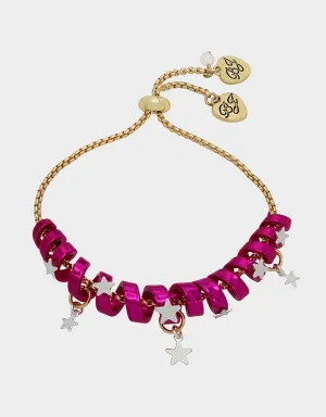 BETSEYS HOLIDAY COIL BRACELET PINK Betsey Johnson