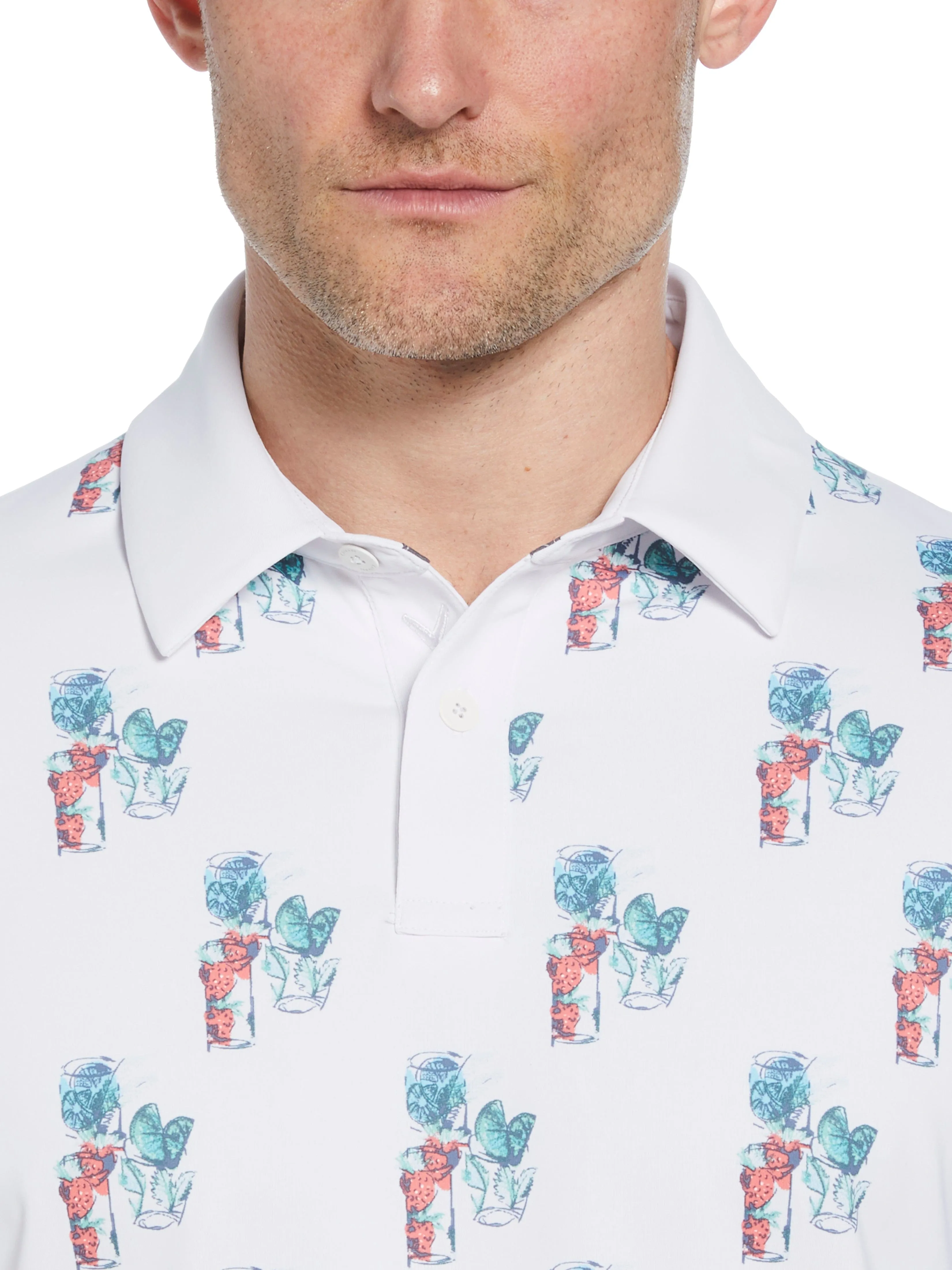 Big & Tall 18th Hole Food Print Golf Polo Callaway Apparel