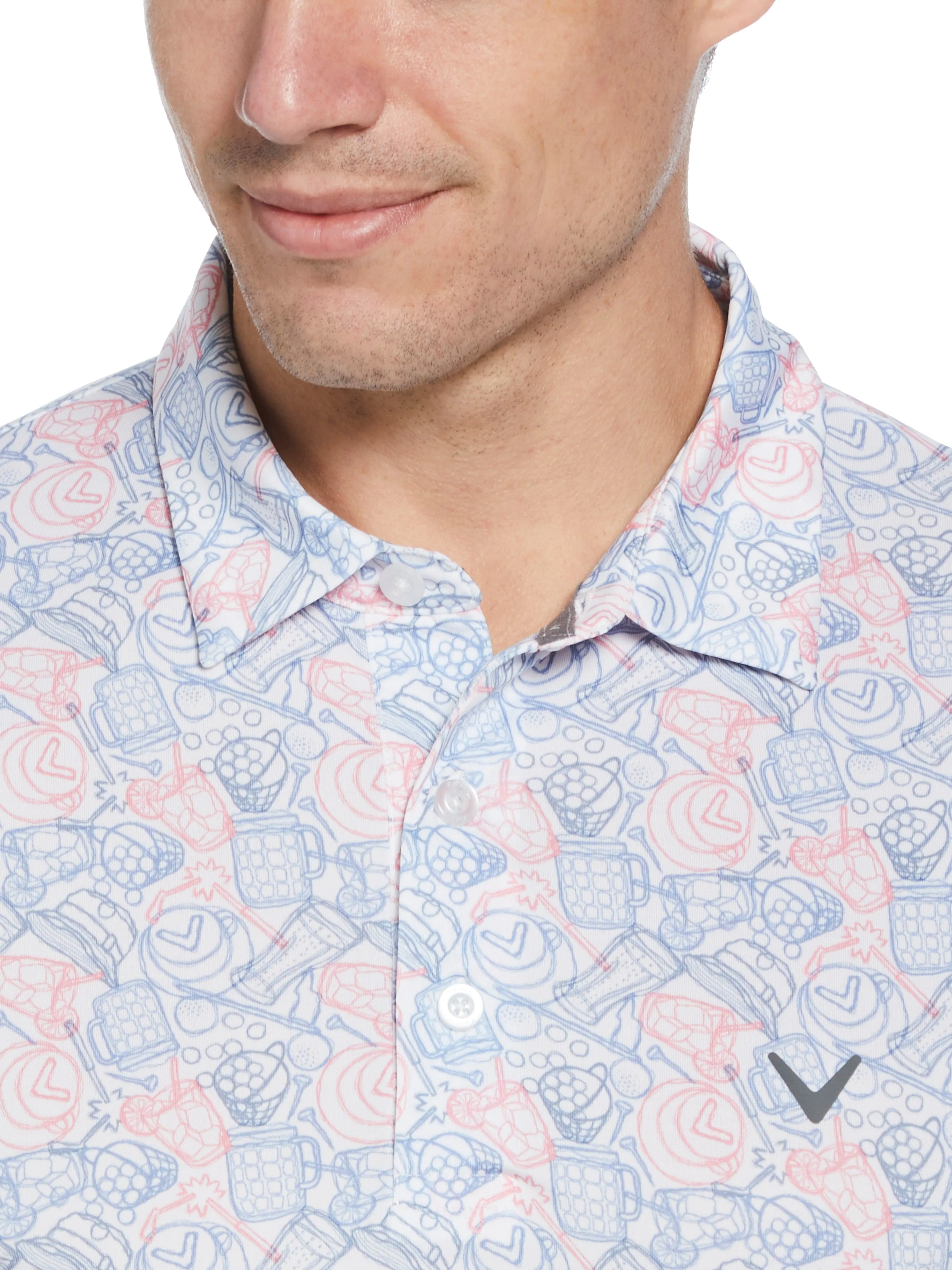 Big & Tall Day On The Course Print Golf Callaway Apparel