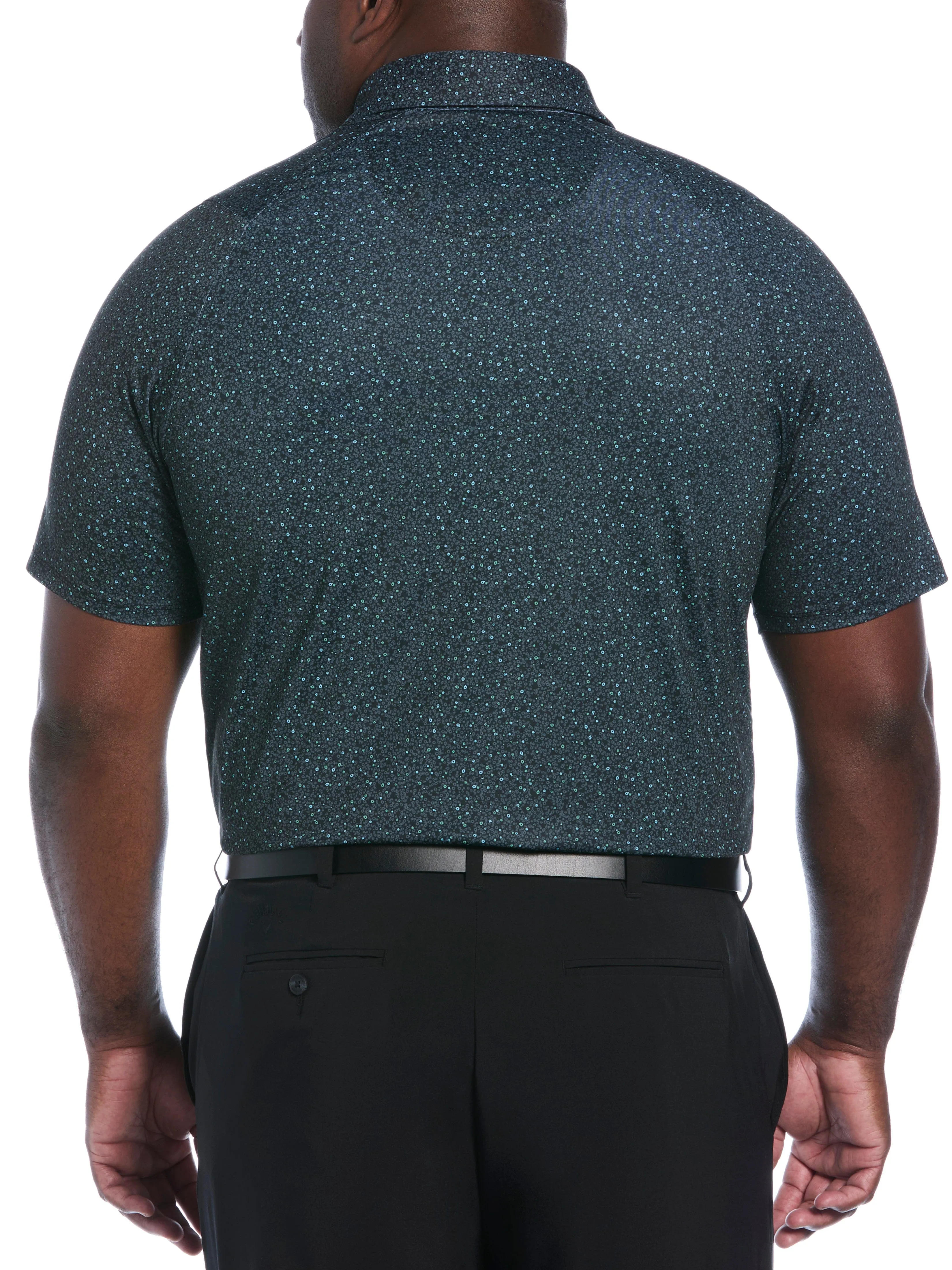 Big & Tall Micro Floral Print Polo Callaway Apparel
