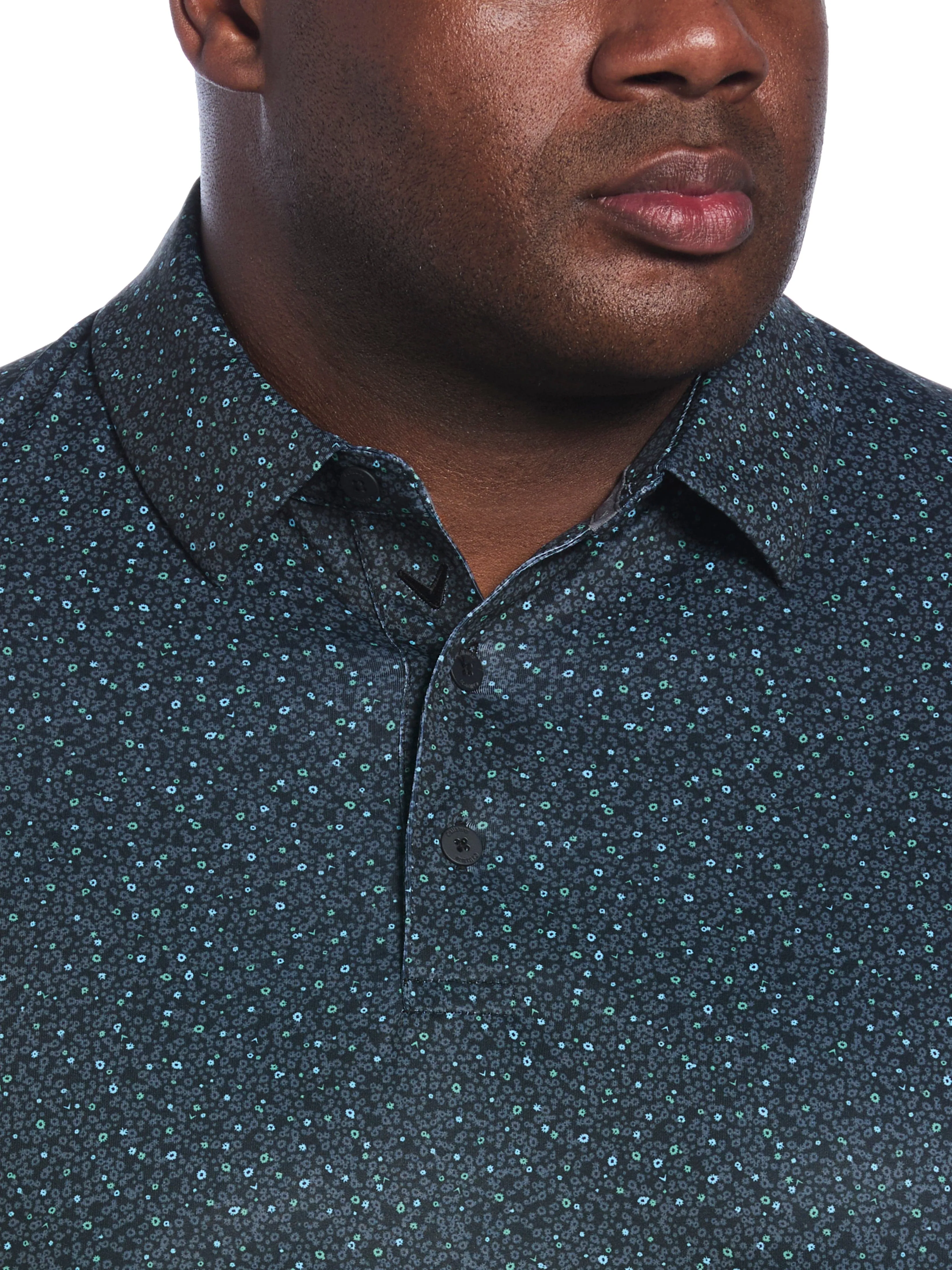 Big & Tall Micro Floral Print Polo Callaway Apparel