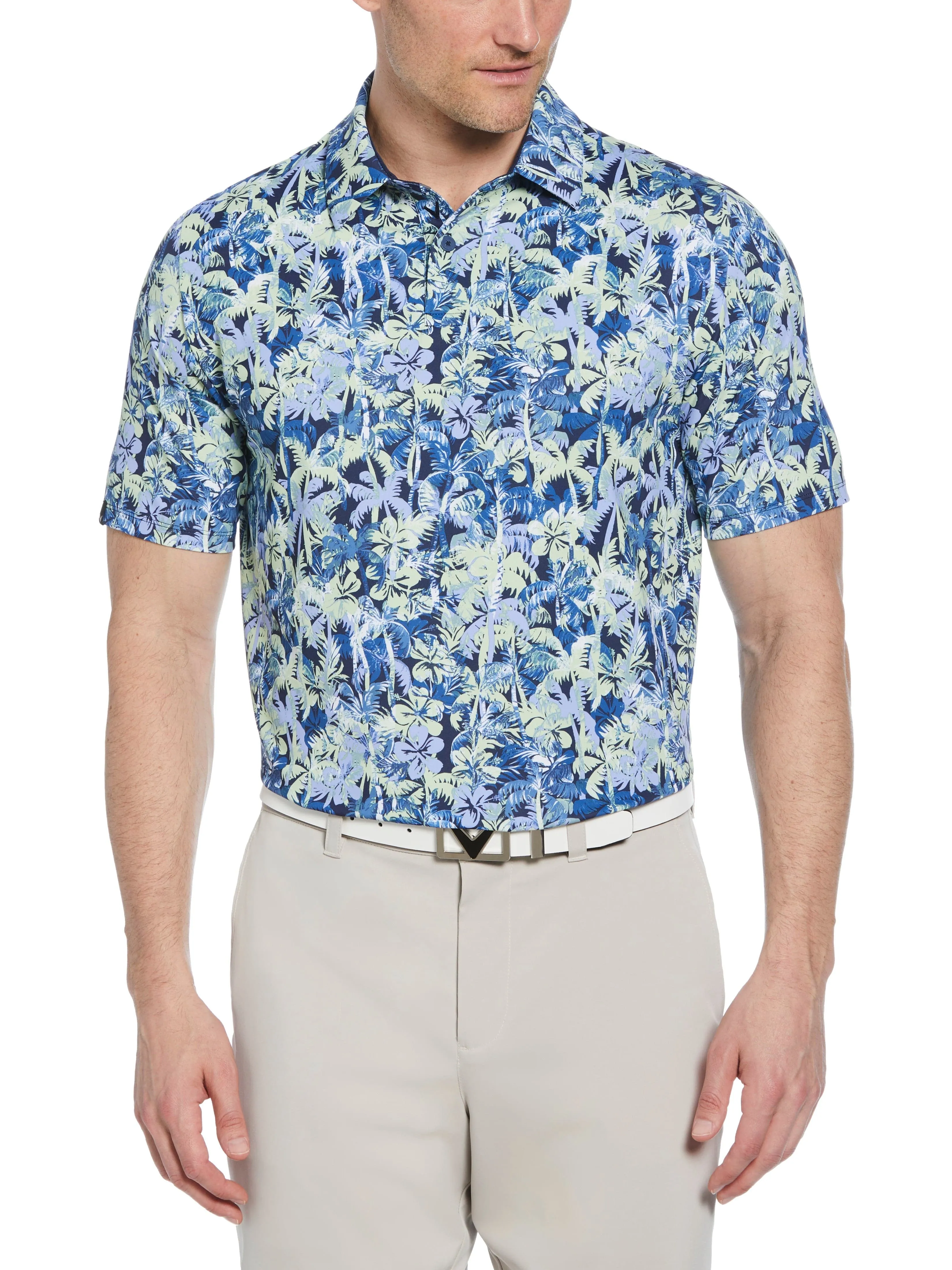 Big & Tall Sunrise Confetti Print Polo Callaway Apparel