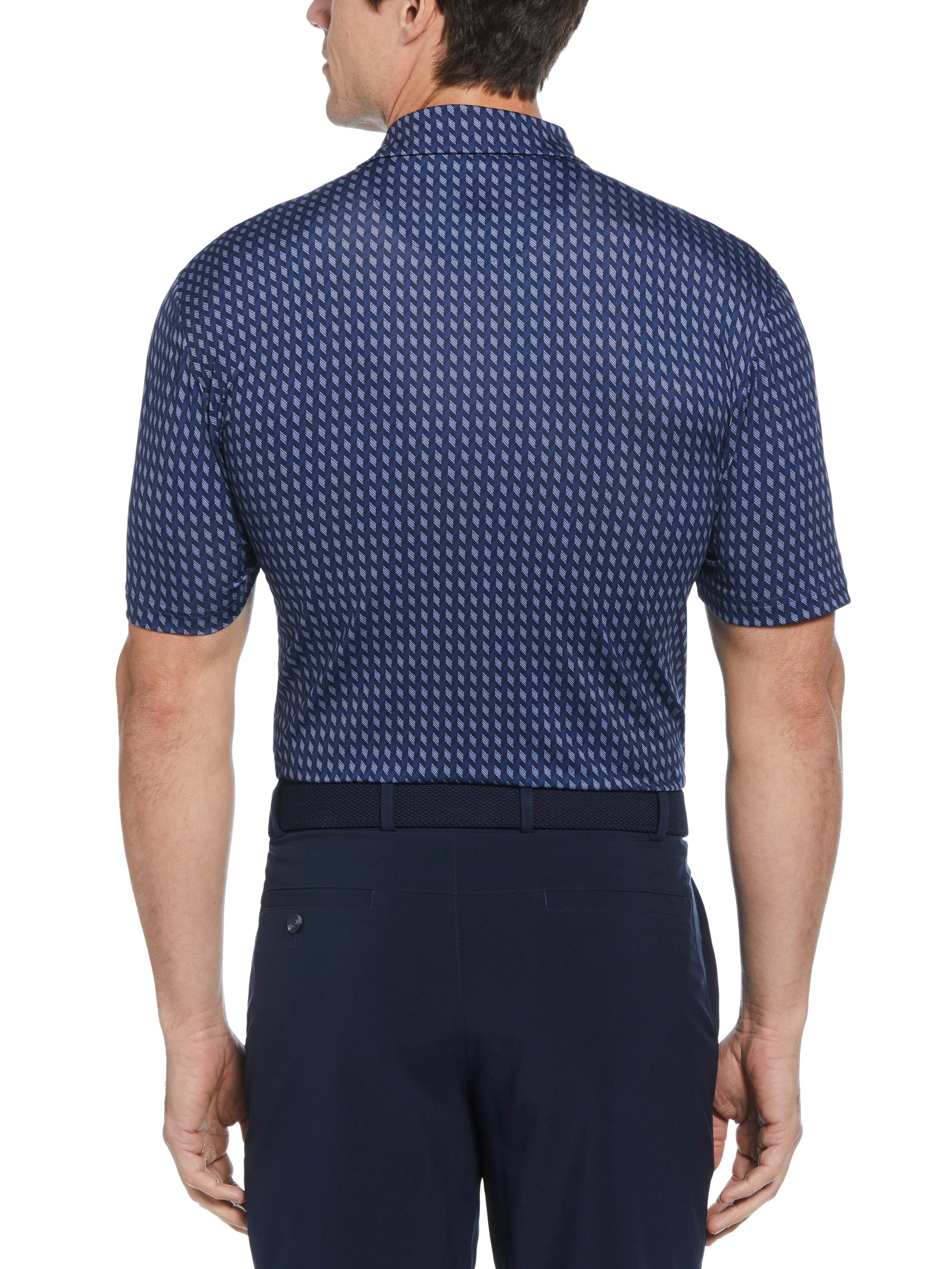 Big & Tall Textured Chevron Geo Polo Callaway Apparel