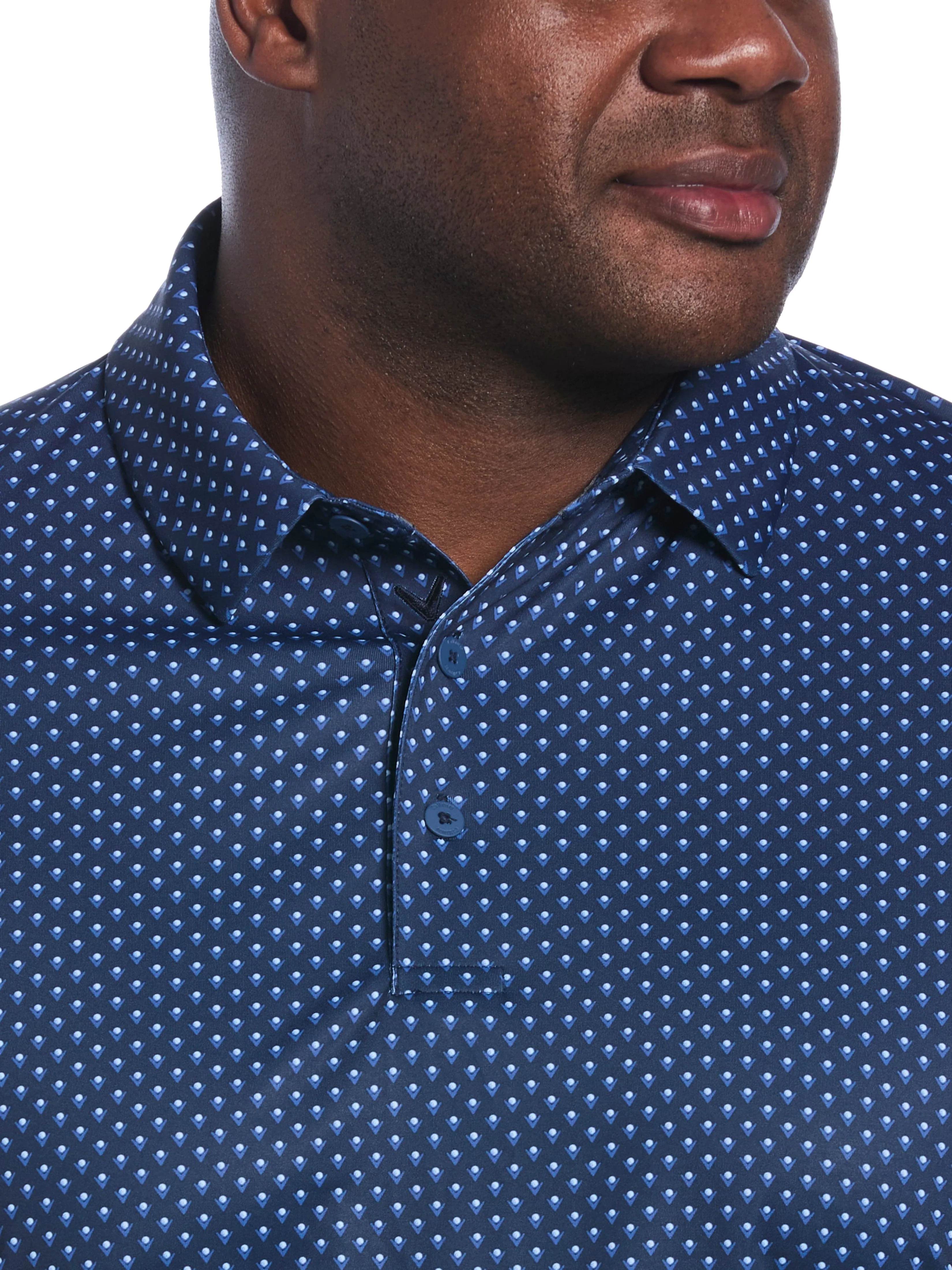 Big & Tall Trademark Chevron Print Polo Callaway Apparel