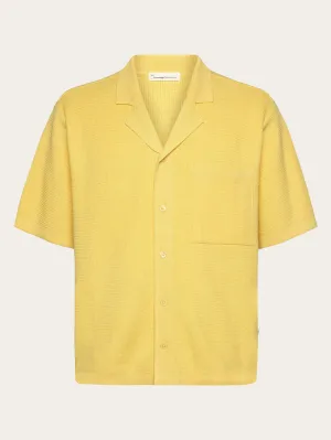 Boxy short sleeve structured knitted shirt - Regenerative Organic Certified - GOTS/Vegan - Yarrow Knowledge Cotton