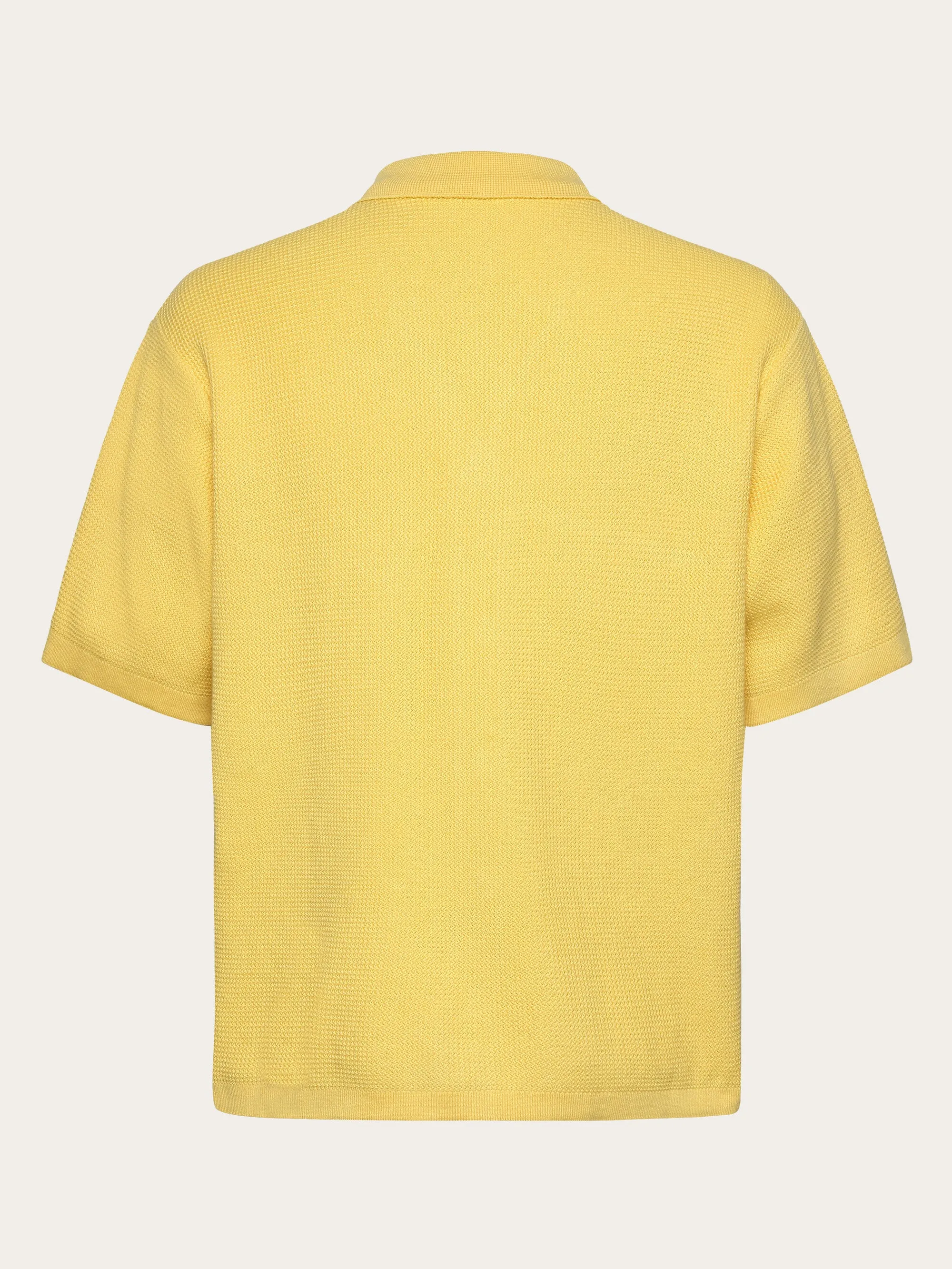 Boxy short sleeve structured knitted shirt - Regenerative Organic Certified - GOTS/Vegan - Yarrow Knowledge Cotton