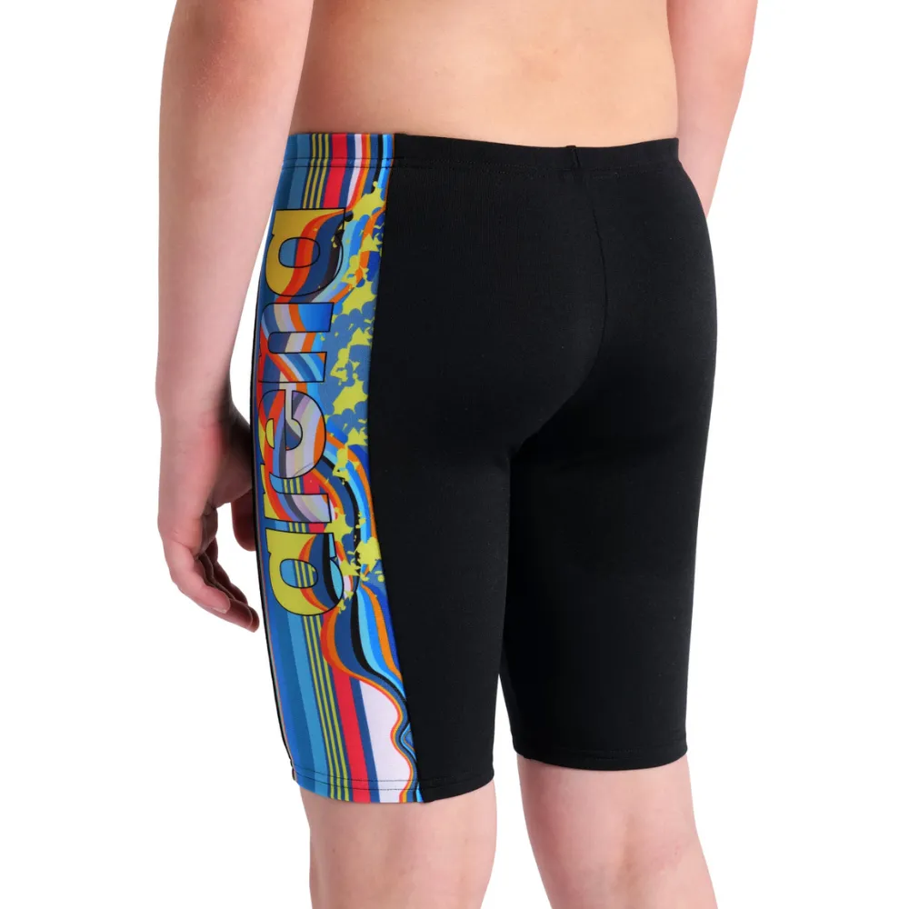 BOYS' SWIM JAMMER PALETTE - MULTI WATER/BLACK