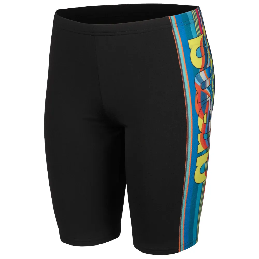 BOYS' SWIM JAMMER PALETTE - MULTI WATER/BLACK