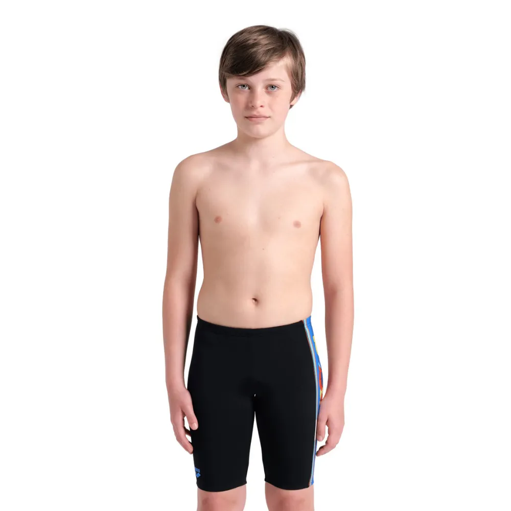 BOYS' SWIM JAMMER PALETTE - MULTI WATER/BLACK