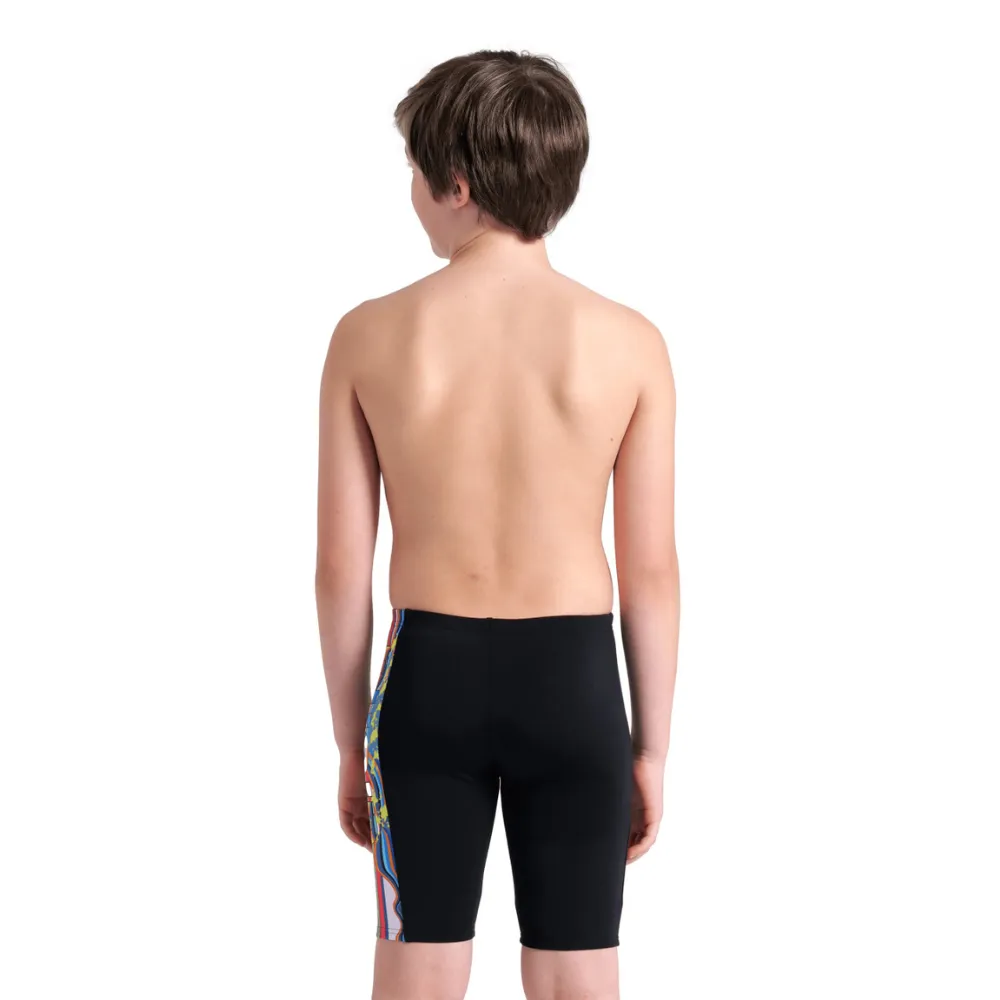 BOYS' SWIM JAMMER PALETTE - MULTI WATER/BLACK