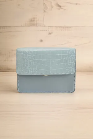 Brazzaville Blue | Half-Croc Crossbody Bag