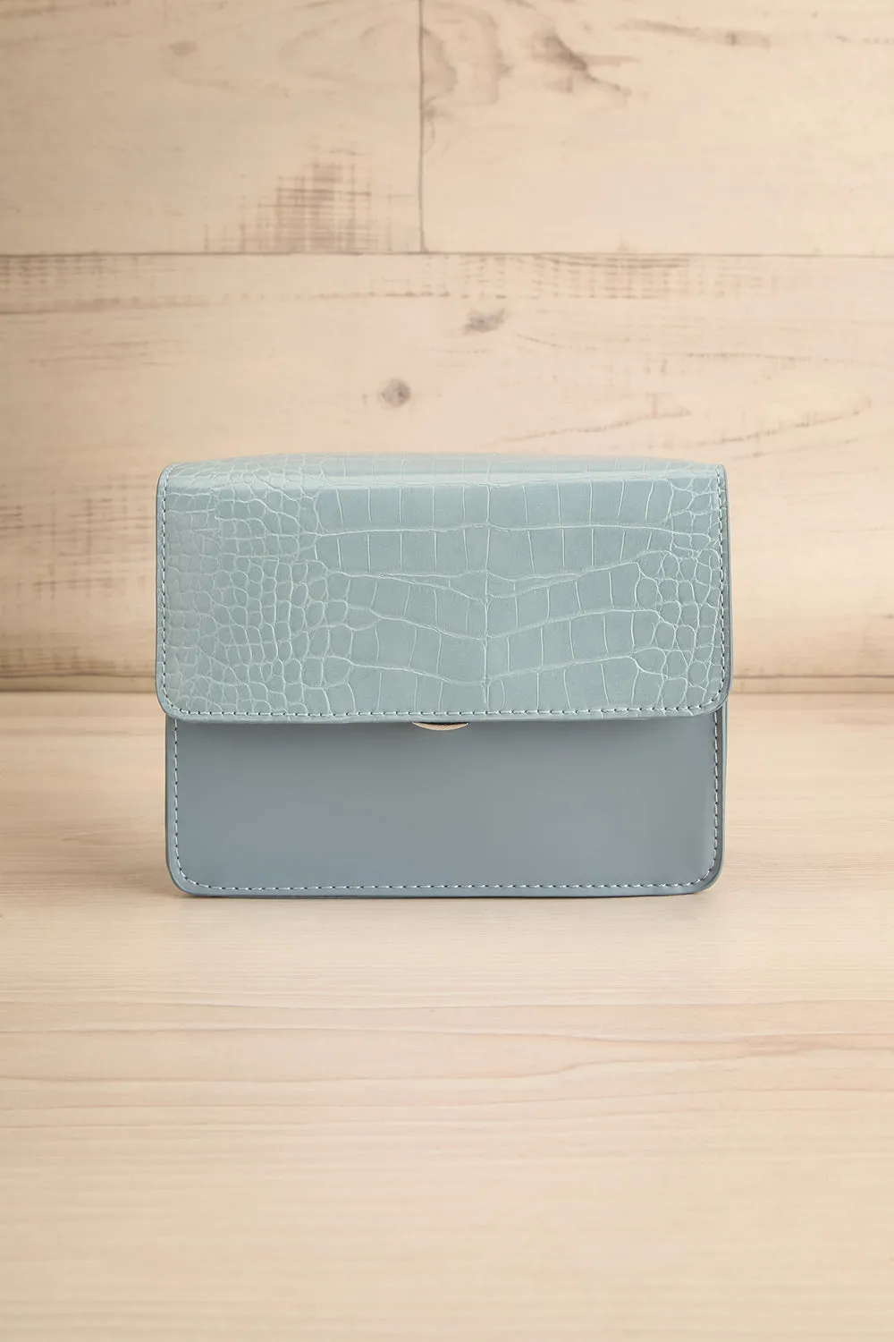 Brazzaville Blue | Half-Croc Crossbody Bag