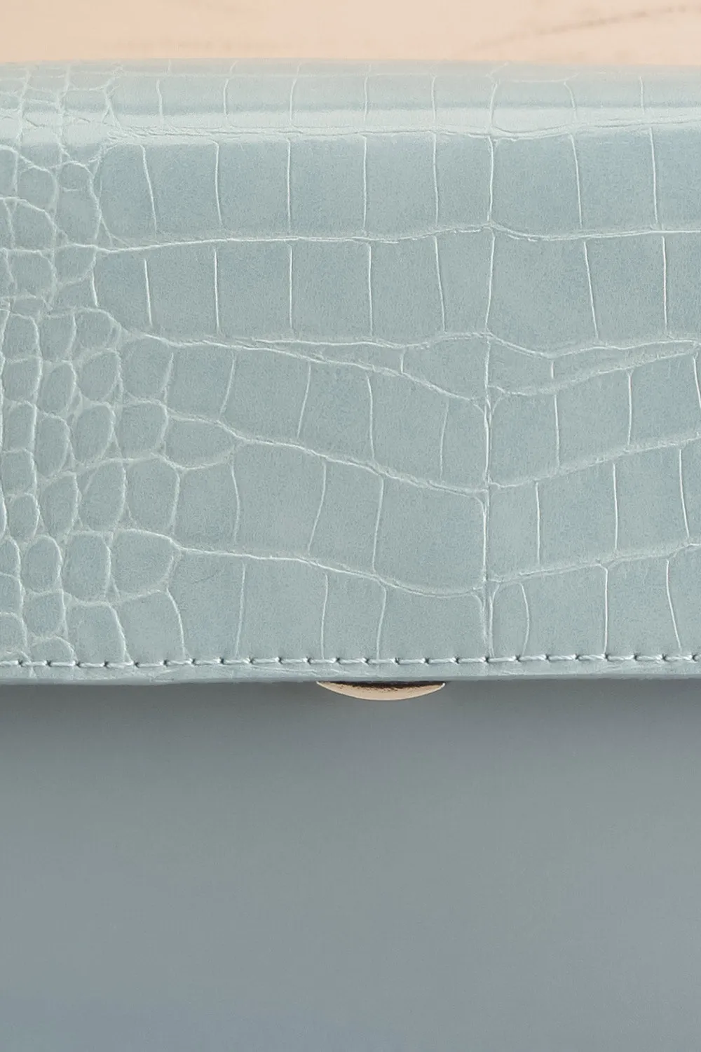 Brazzaville Blue | Half-Croc Crossbody Bag