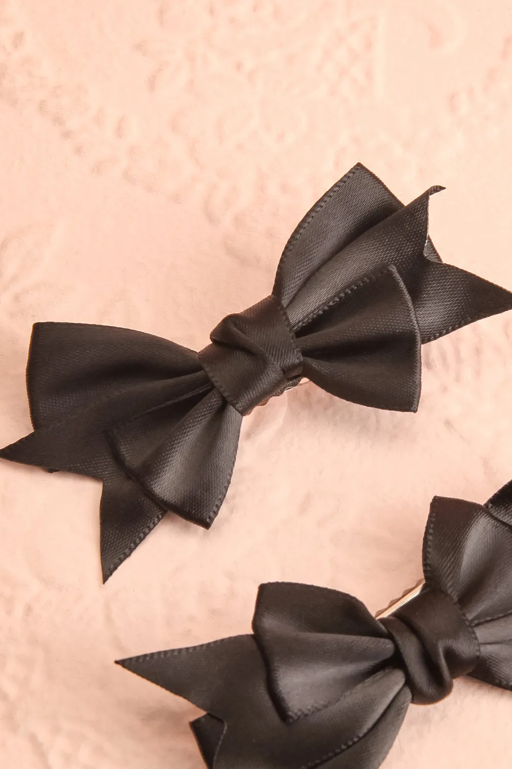 Briana Black | Set of 2 Silky Bow Hair Clips