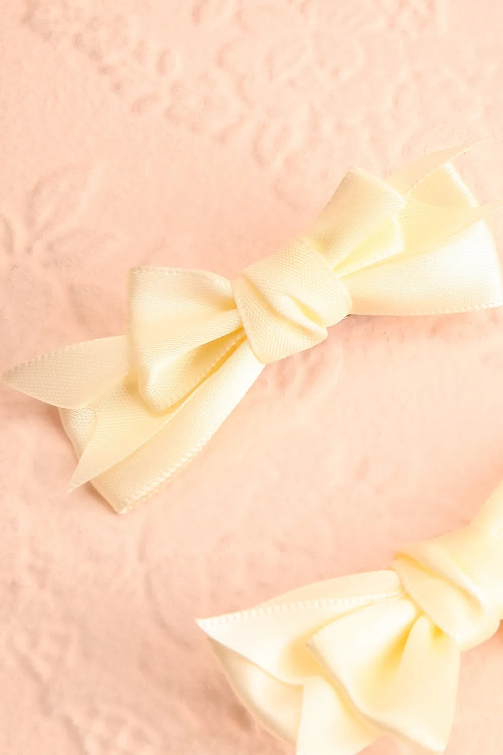 Briana Ivory | Set of 2 Silky Bow Hair Clips