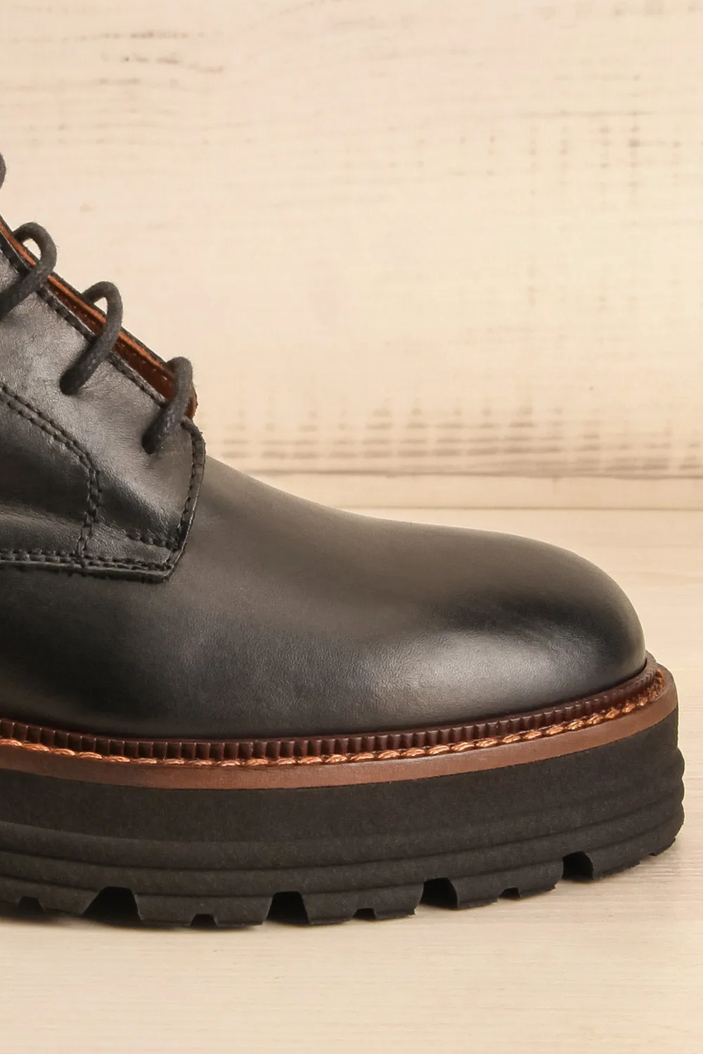 Bunker | Black Lace-Up Boots