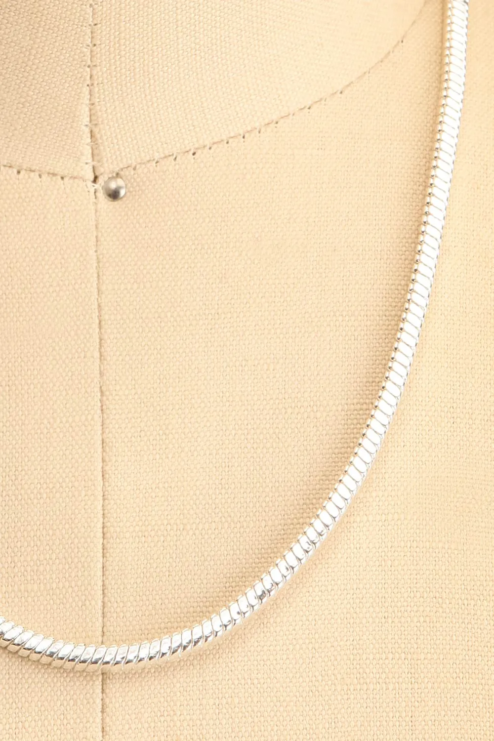 Buslem Silver | Square Snake Chain Necklace