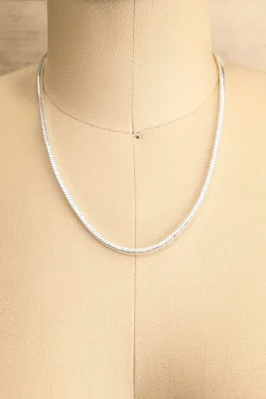 Buslem Silver | Square Snake Chain Necklace