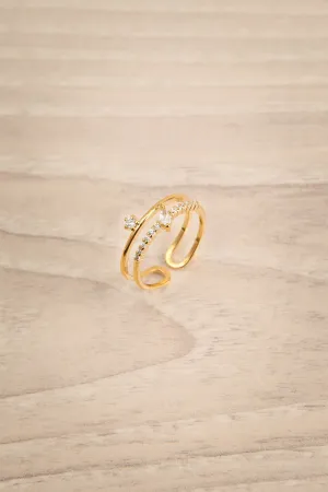 Cadence | Double Ring w/ Crystals