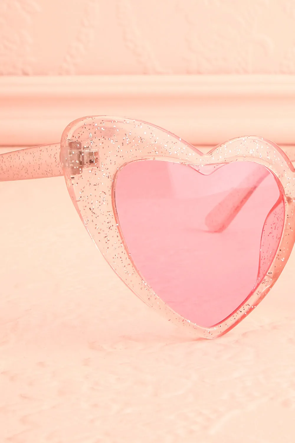 Cancun Pink Glossy | Heart-Shaped Sunglasses