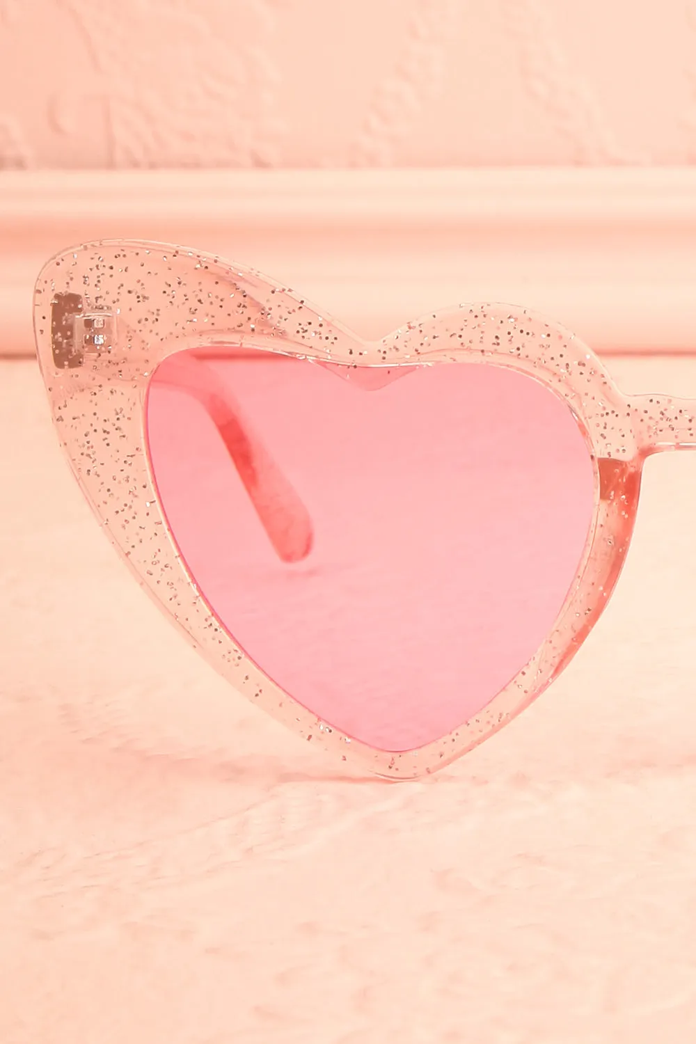 Cancun Pink Glossy | Heart-Shaped Sunglasses