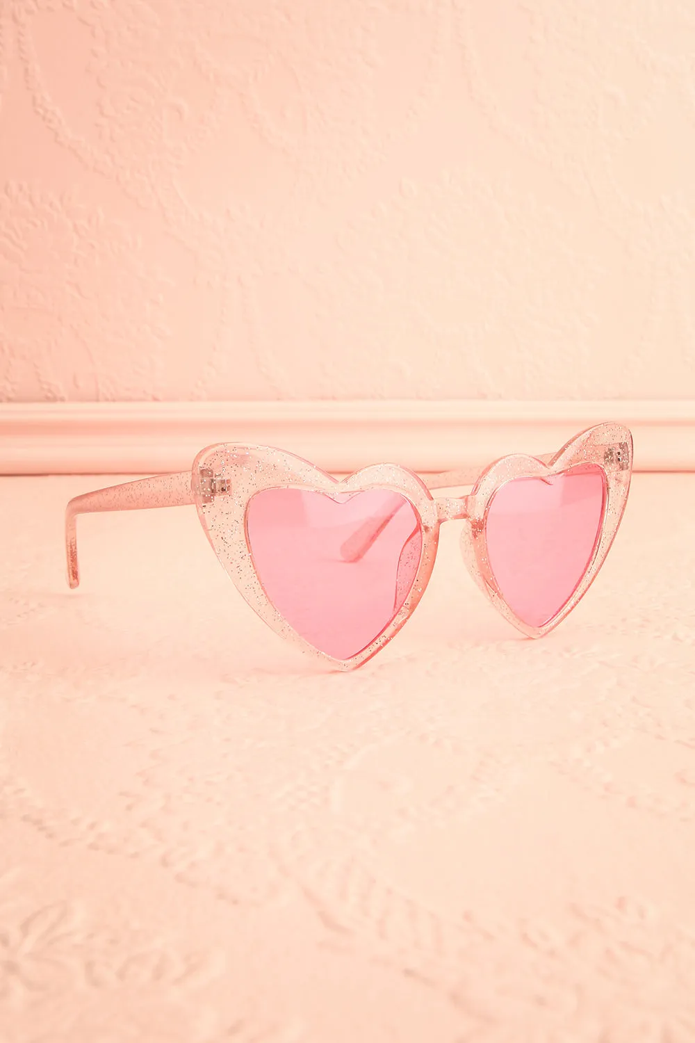 Cancun Pink Glossy | Heart-Shaped Sunglasses