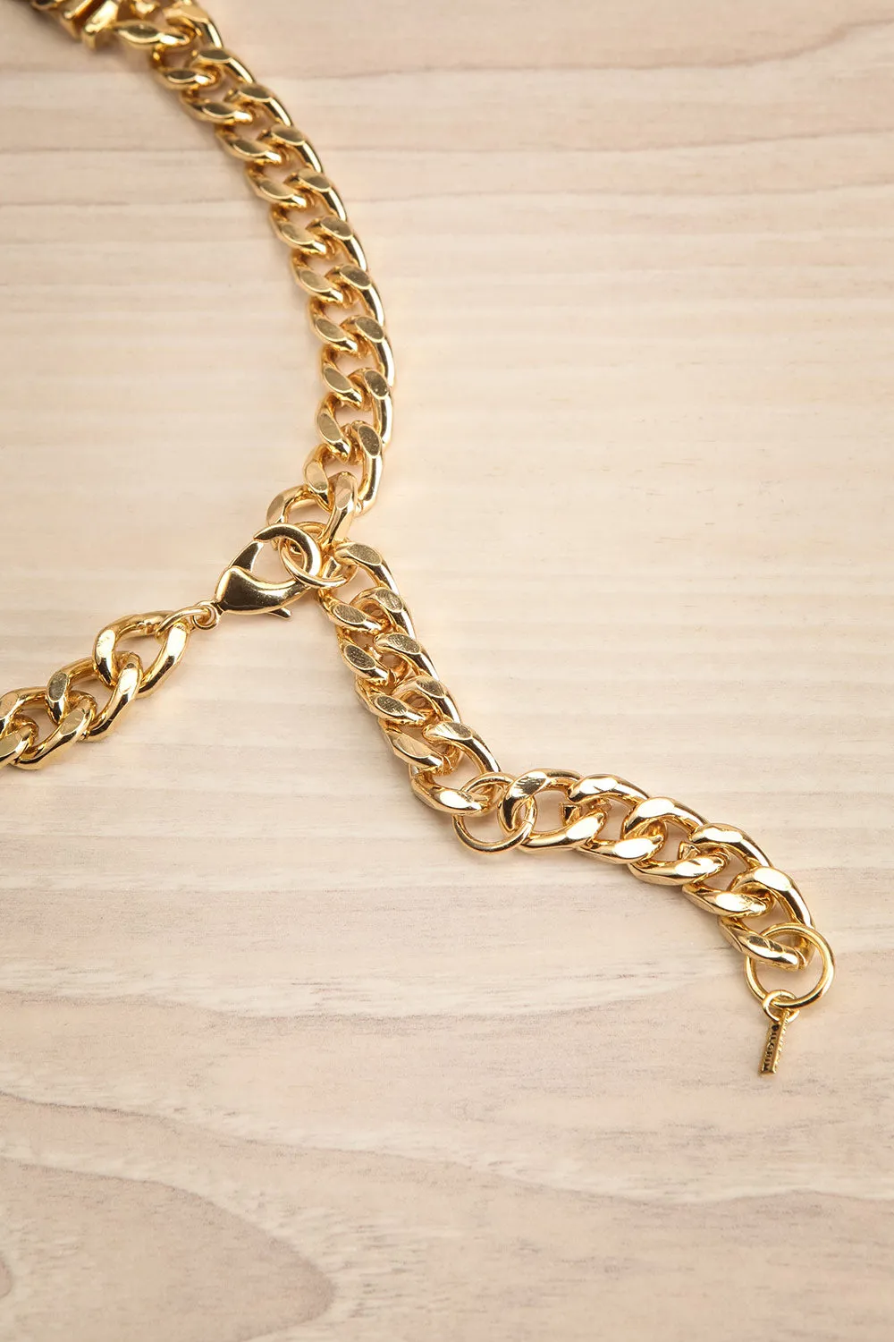 Cendres Gold | Chunky Curb Chain Necklace
