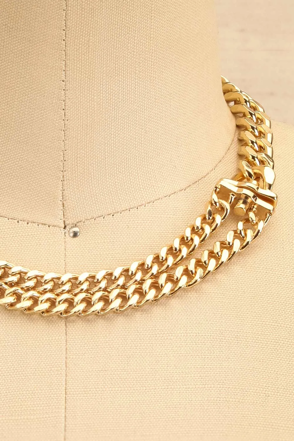 Cendres Gold | Chunky Curb Chain Necklace
